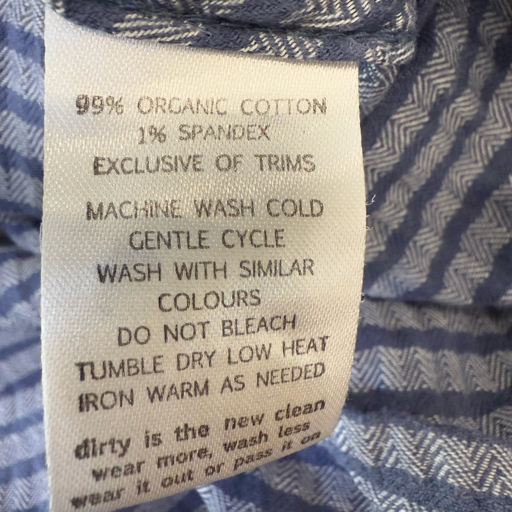 Toad&Co Mixologist Tunic Long Sleeve Blue Stripe Organic Cotton Women’s Medium - Picture 9 of 12